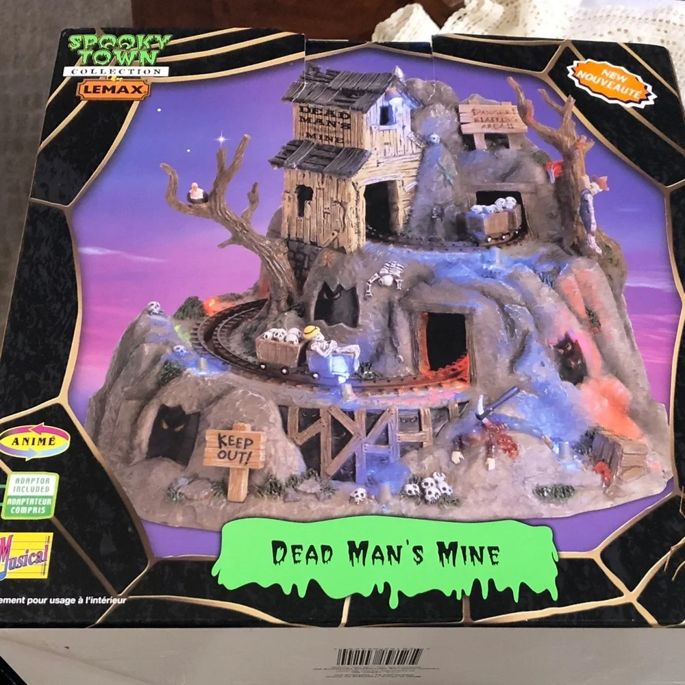 2006 LEMAX Spooky Town Dead Man's Mine Halloween Village Lights Music Pls Read